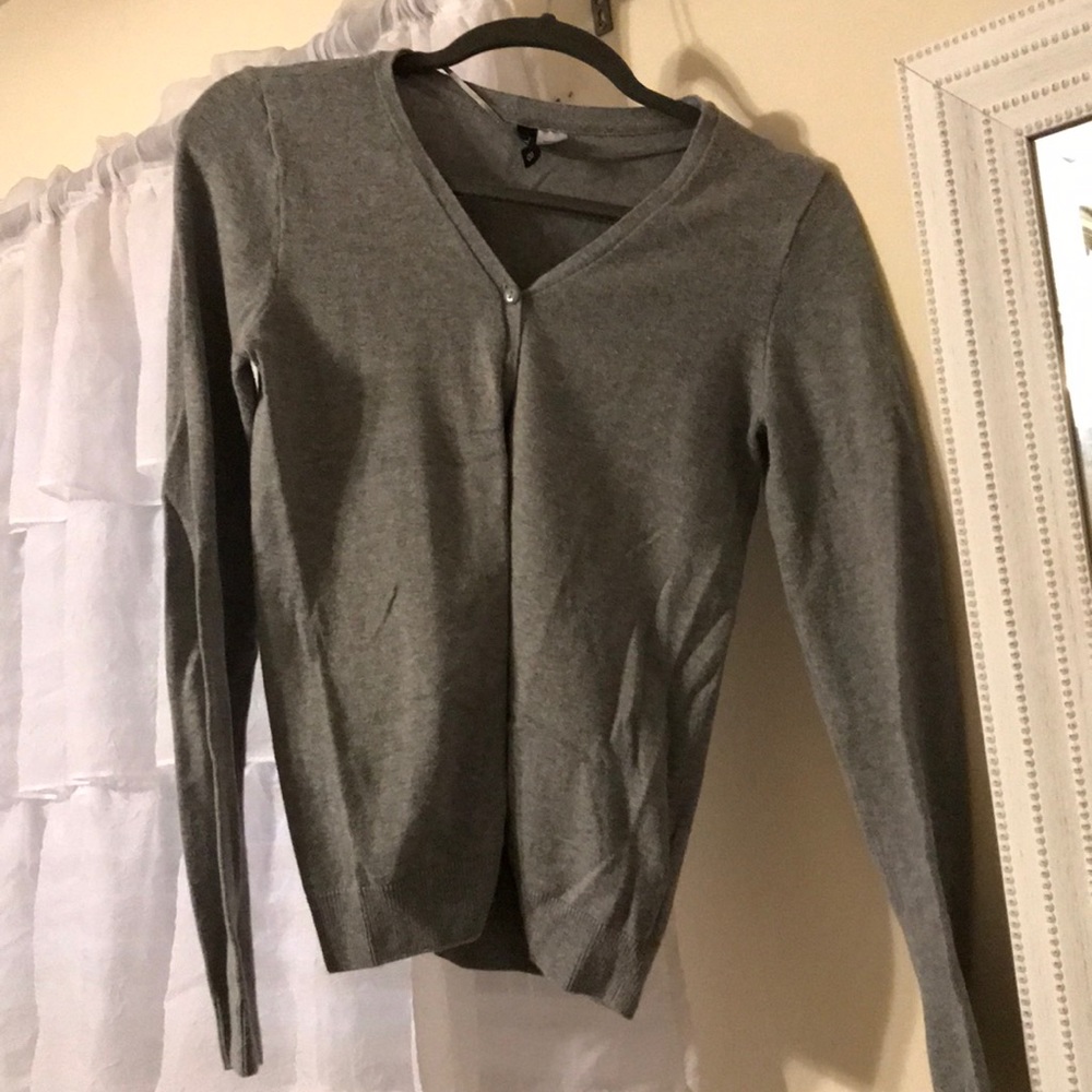 Gray cardigan
